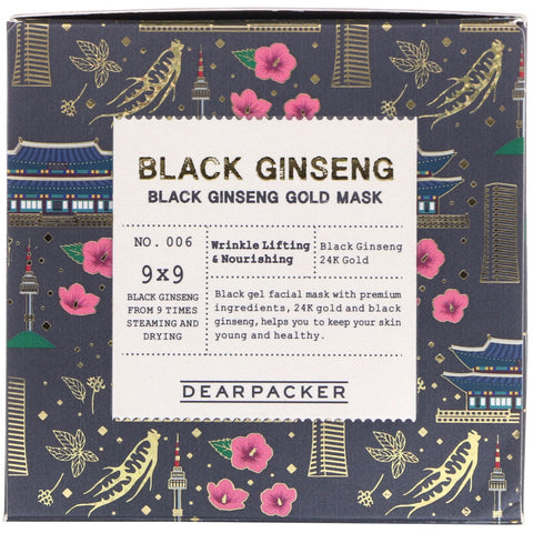 Kære Packer, Black Ginseng, Black Ginseng Gold Mask, 3,4 fl oz (100 ml)