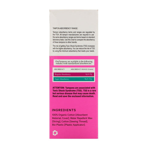 The Honey Pot Company, 100 % almindelige tamponer, 18 tal