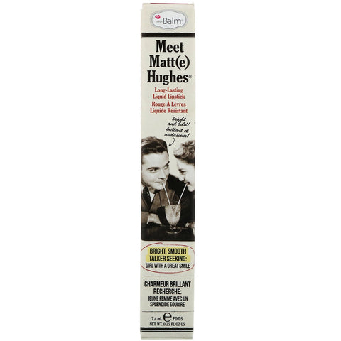 theBalm Cosmetics, Mød Matt(e) Hughes, Langtidsholdbar flydende læbestift, Sentimental, 0,25 fl oz (7,4 ml)