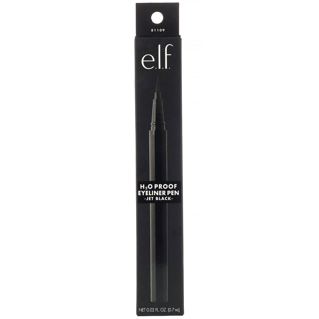 ELF, H2O Proof Eyeliner Pen, Jet Black, 0,02 fl oz (0,7 ml)