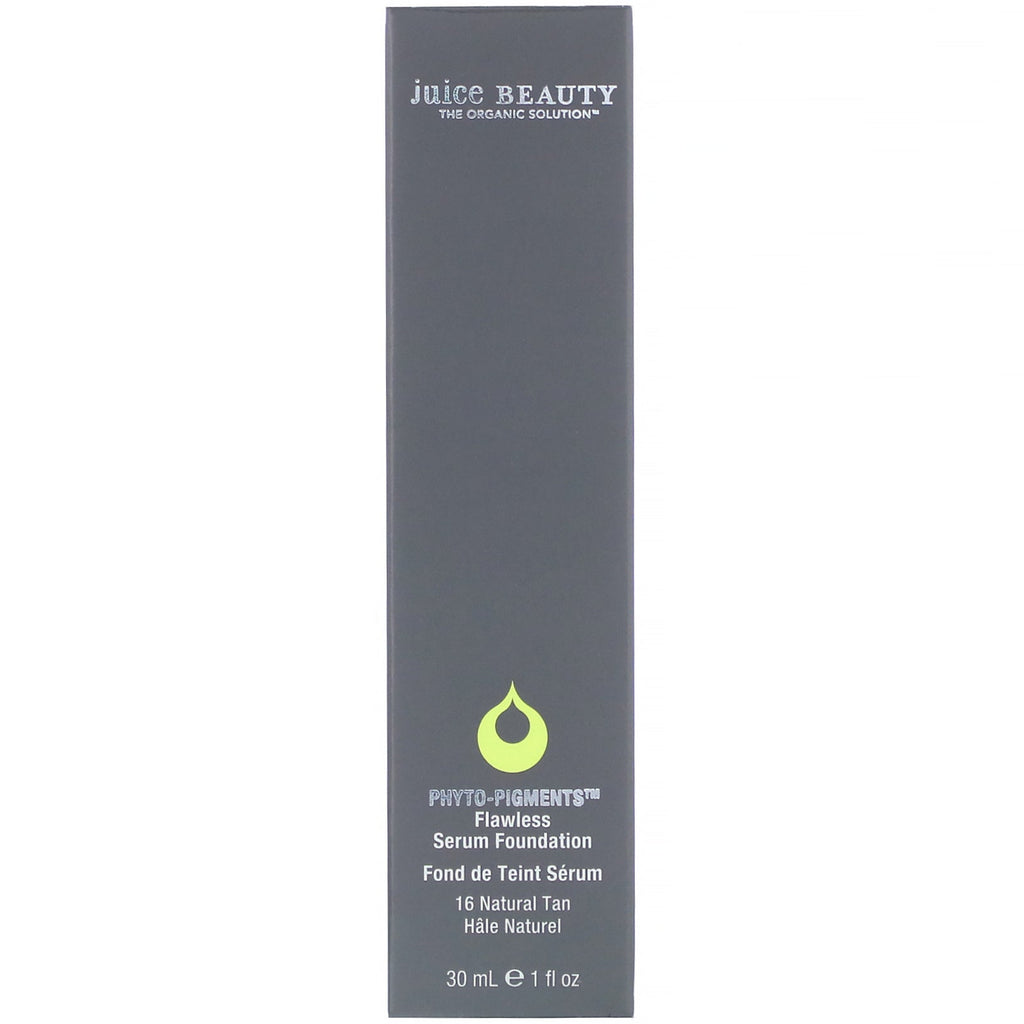 Juice Beauty, Phyto-Pigmenter, Flawless Serum Foundation, 16 Natural Tan, 1 fl oz (30 ml)