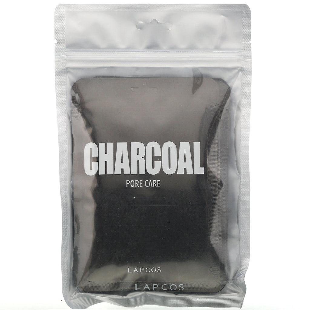 Lapcos, Daily Skin Mask Charcoal, Pore Care, 5 ark, 0,84 fl oz (25 ml) hver
