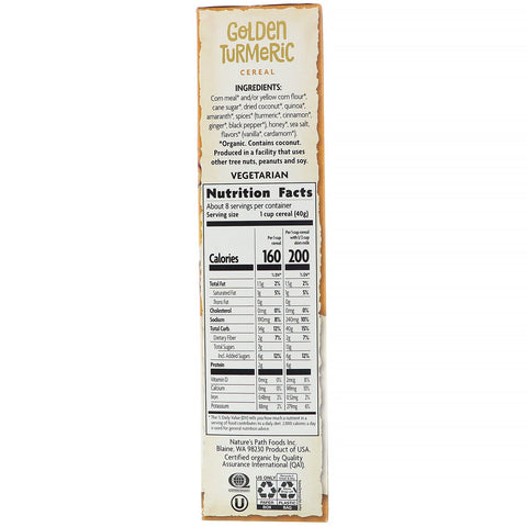 Nature's Path, Cereal de cúrcuma dorada, 300 g (10,6 oz)