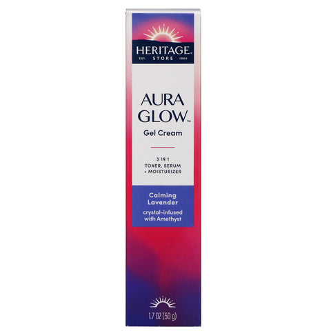 Heritage Store, Aura Glow Gel Cream, Calming Lavender, 1,7 oz (50 g)