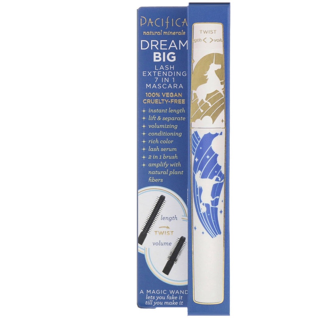 Pacifica, Dream Big, Lash Extending 7 i 1 Mascara, Black Magic, 0,25 oz (7,1 g)