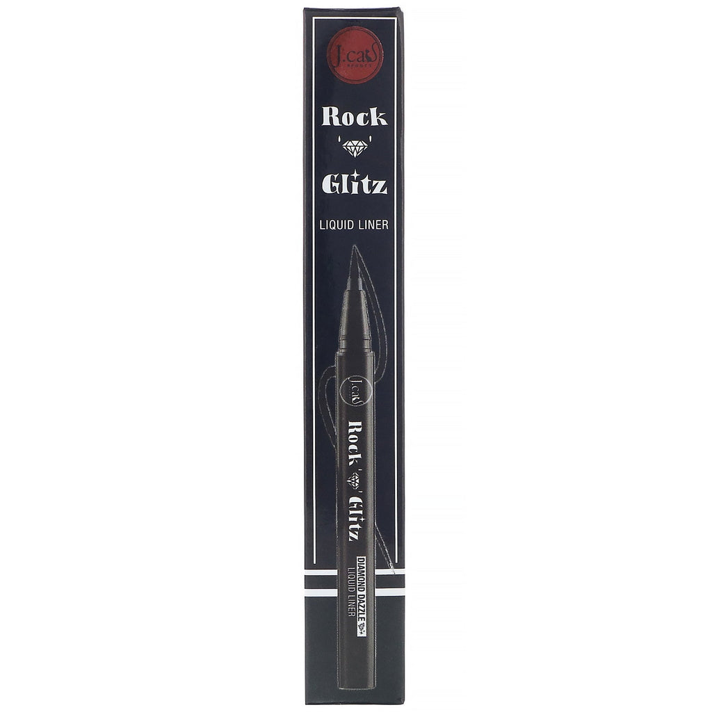 J.Cat Beauty, Rock n Glitz, Diamond Dazzle Liquid Liner, RG108 Tuxedo Mask matsort, 0,03 oz (0,85 g)