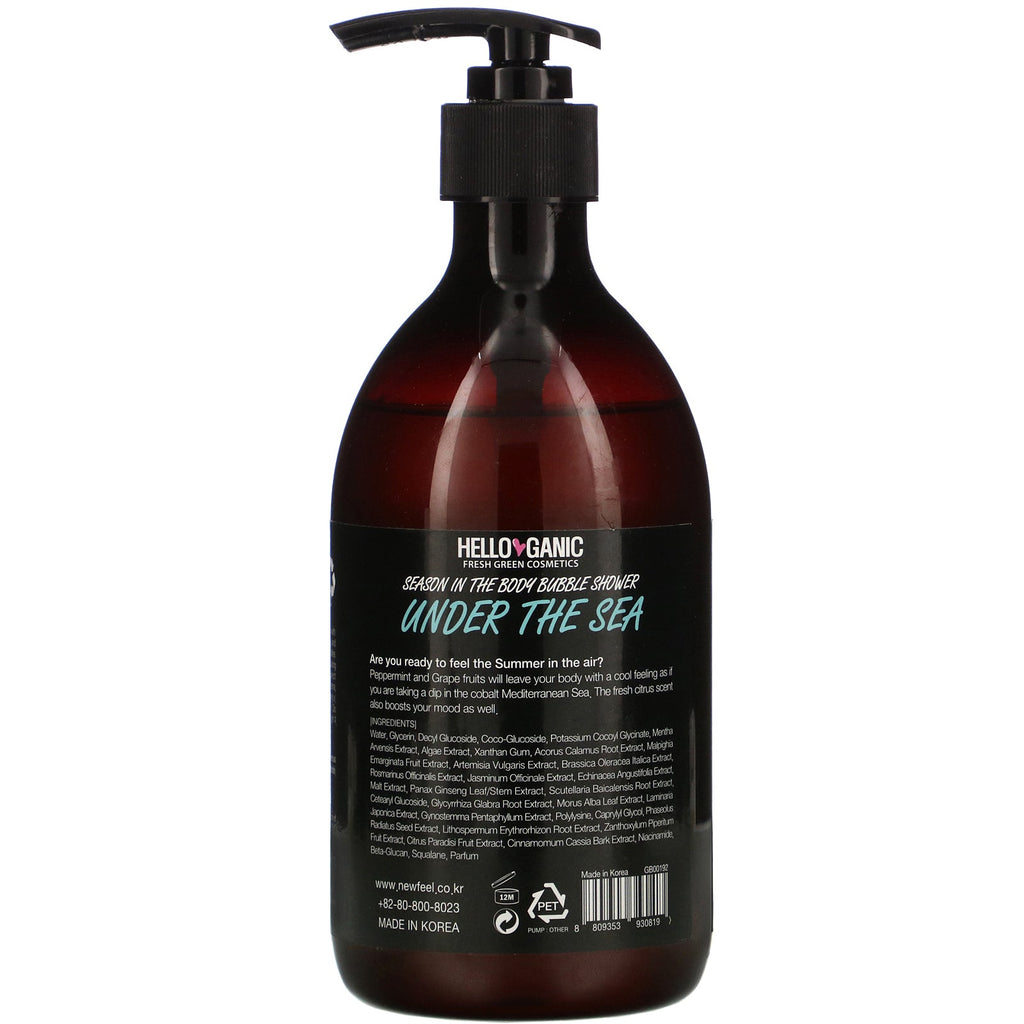 Helloganic, Season In the Body Bubble Shower, Under the Sea, 16,9 fl oz (500 ml)