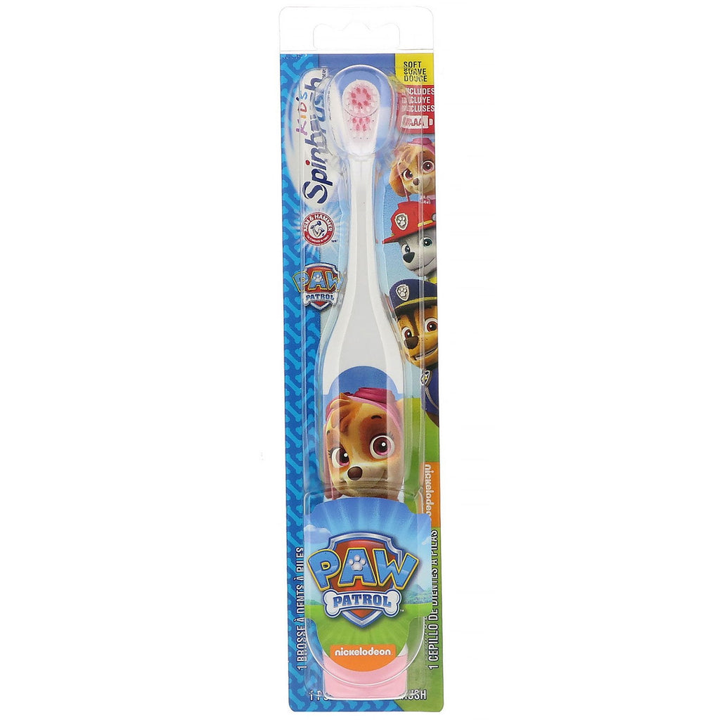 Arm &amp; Hammer, Børnebørste, Paw Patrol, Blød, 1 batteridrevet tandbørste