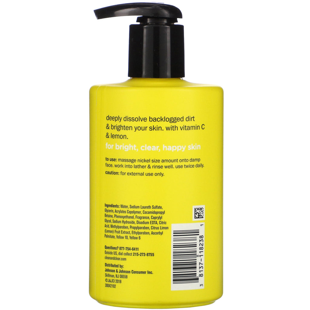Clean &amp; Clear, Lemon Gel Cleanser, 7,5 fl oz (222 ml)