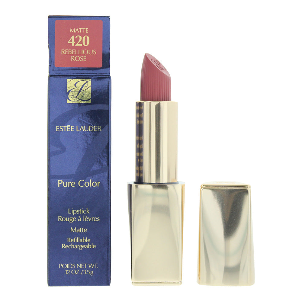 Estée Lauder Pure Color Matte 420 Rebellious Rose Lipstick 3.5g