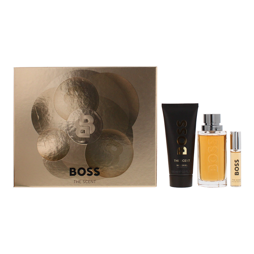 Hugo Boss The Scent 3 Piece Gift Set: Eau de Toilette 100ml - Eau de Toilette 10