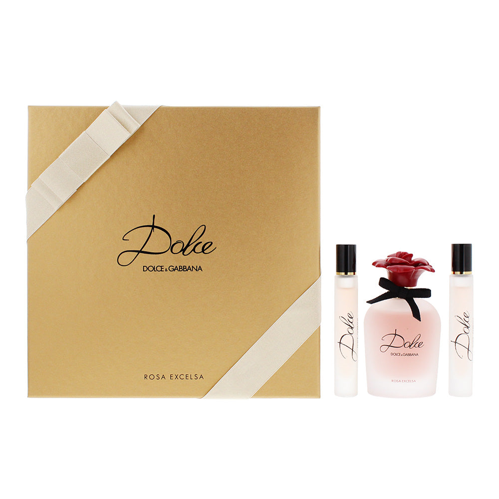 Dolce & Gabbana Dolce Rosa Excelsa 3 Piece Gift Set: Eau de Parfum 75ml - Eau de