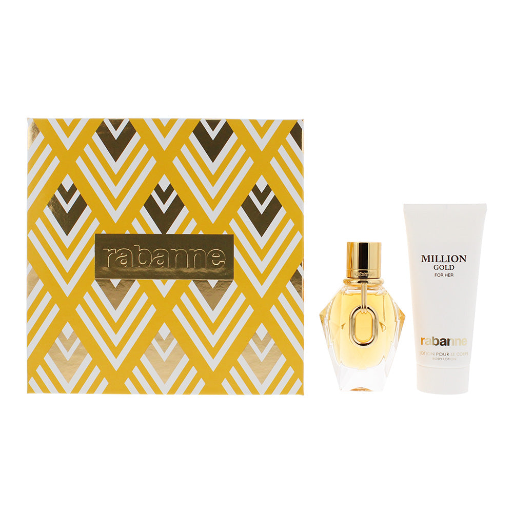 Paco Rabanne Million Gold 2 Piece Gift Set: EDP 50ml - Body Lotion 100ml