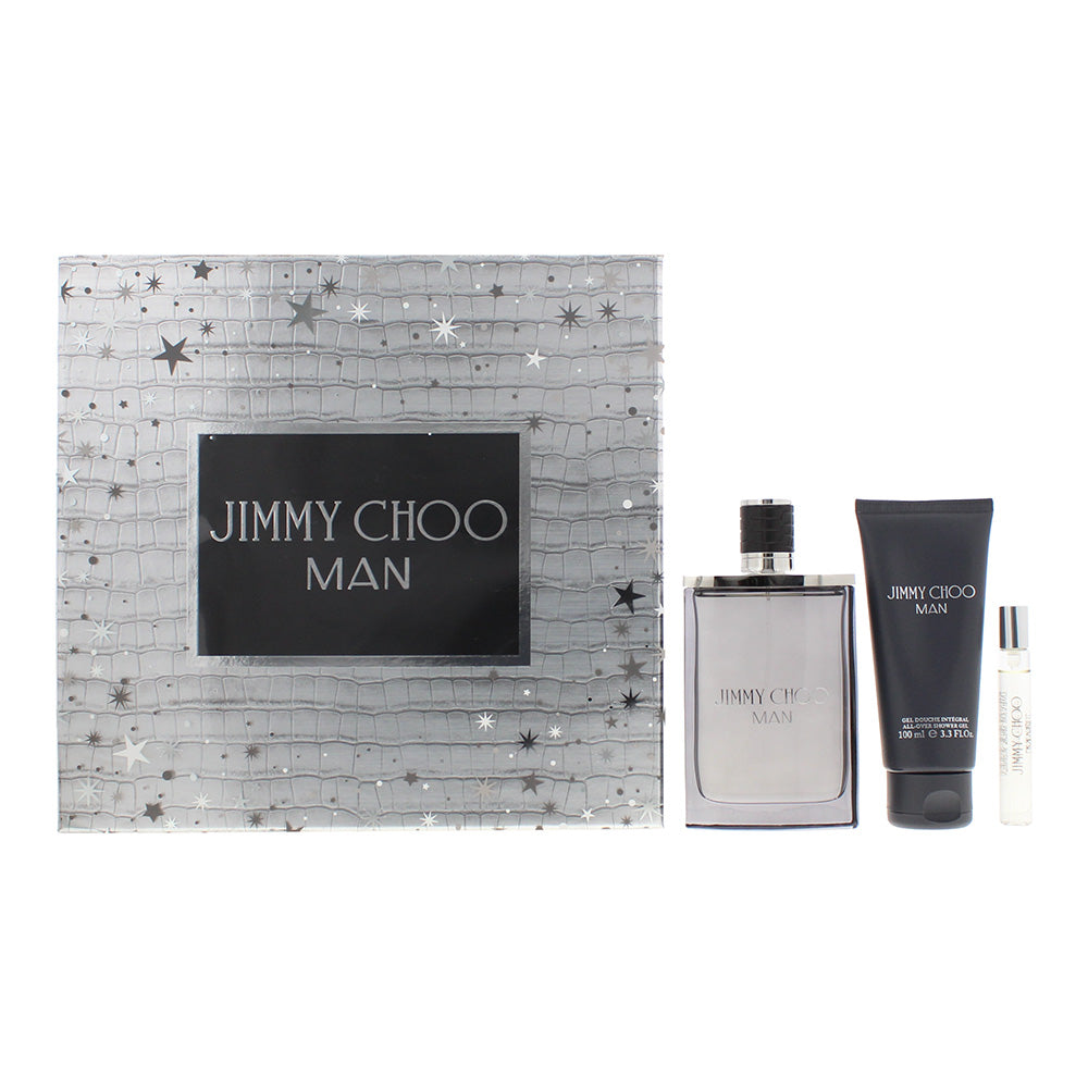 Jimmy Choo Man 3 Piece Gift Set: Eau de Toilette 100ml - Eau de Toilette 7.5ml -
