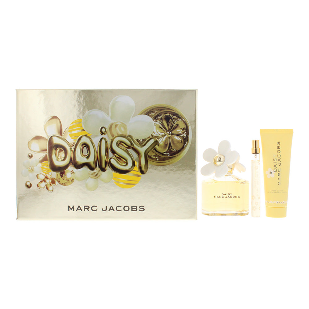 Marc Jacobs Daisy 3 Piece Gift Set: Eau de Toilette 100ml - Eau de Toilette 10ml