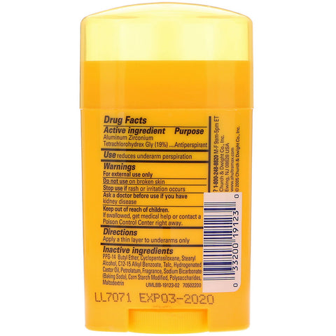 Arm & Hammer, UltraMax, antiperspirant solid deodorant, til kvinder, pulverfrisk, 1,0 oz (28 g)