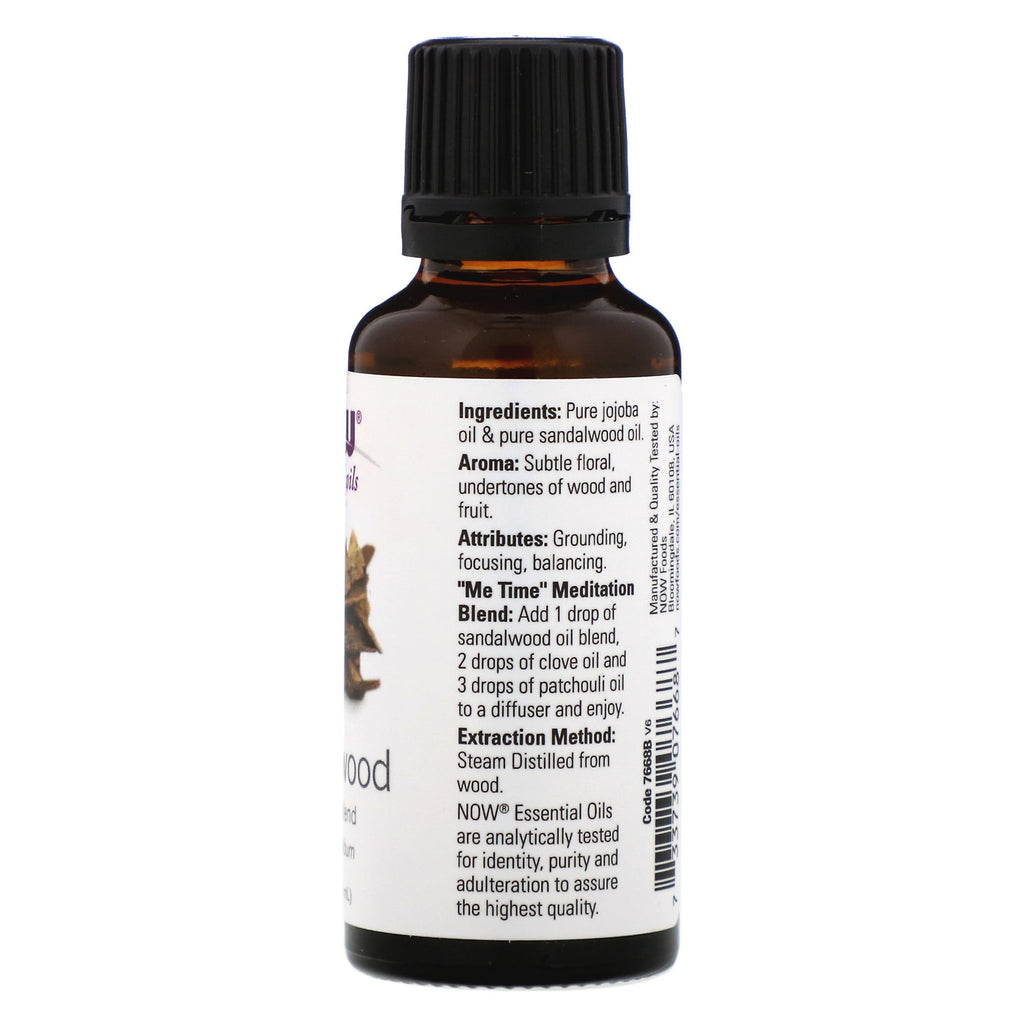 Now Foods, Essential Oils, Sandalwood, 1 fl oz (30 ml)