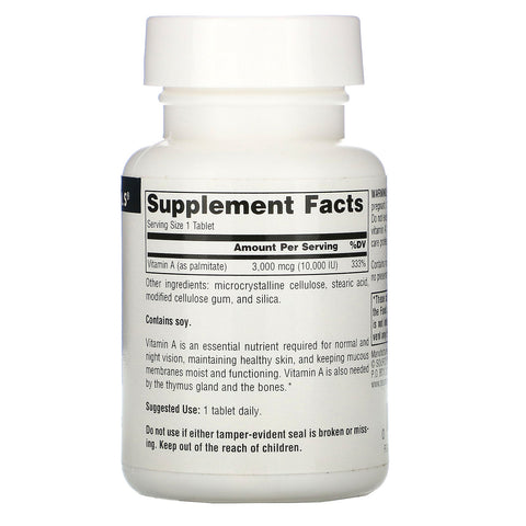 Source Naturals, Vitamin A, 10.000 IE, 100 tabletter