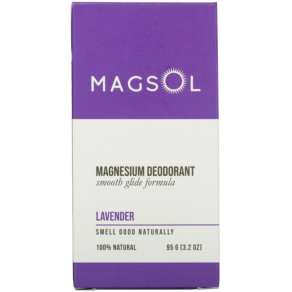Magsol, Magnesium Deodorant, Lavendel, 3,2 oz (95 g)