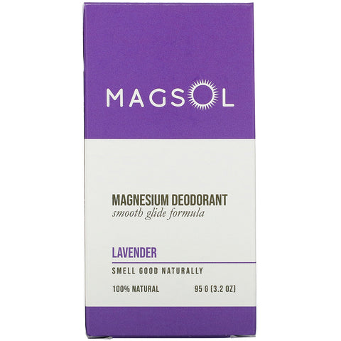 Magsol, Magnesium Deodorant, Lavendel, 3,2 oz (95 g)