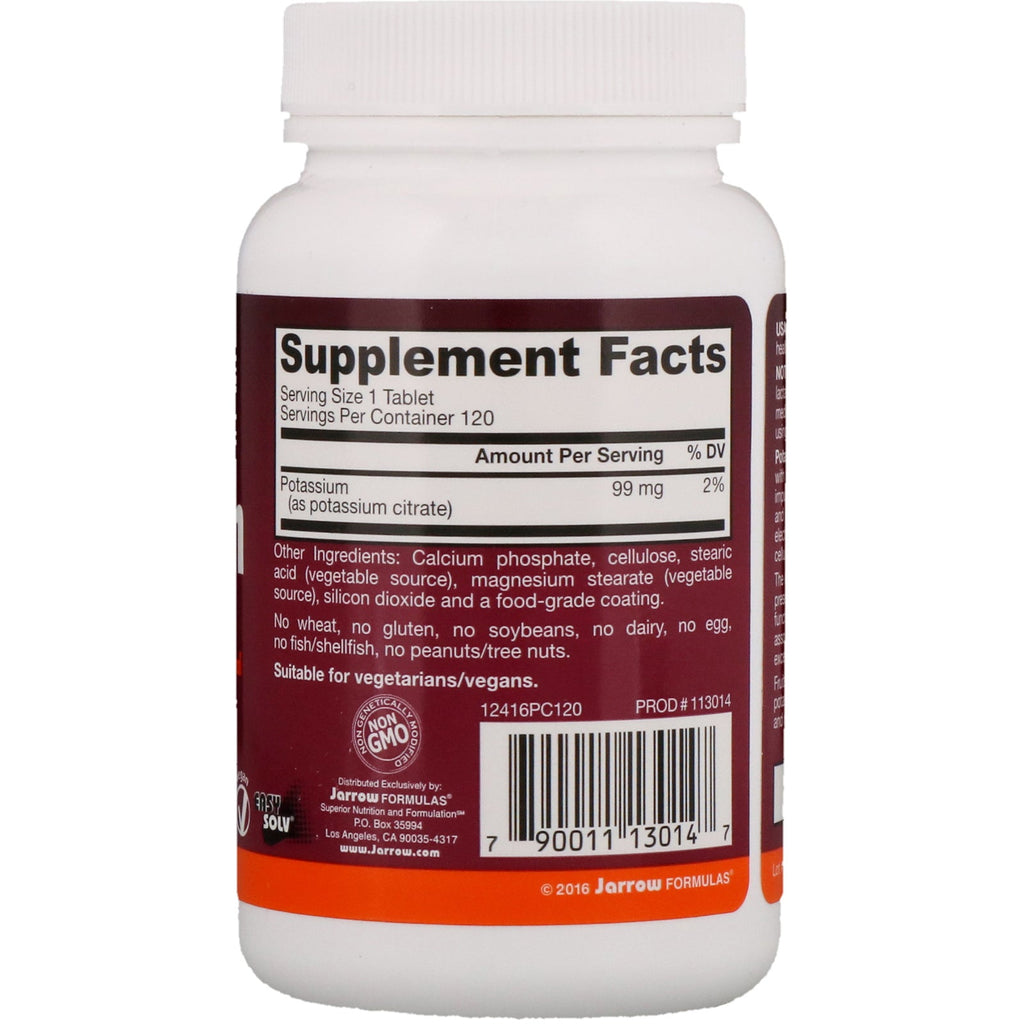 Jarrow-formler, kaliumcitrat, skeletsundhed, 99 mg, 120 tabletter