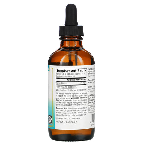 Source Naturals, Wellness Colloidal Silver, 45 PPM, 4 fl oz (118,28 ml)