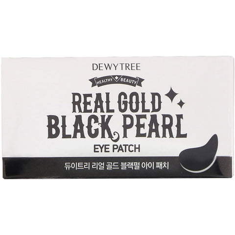 Dewytree, ægte guld sort perle øjenplaster, 60 plastre, 90 g