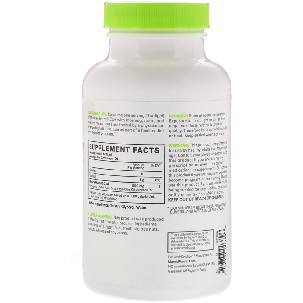 MusclePharm, Essentials, CLA, 1,000 mg, 90 Softgels