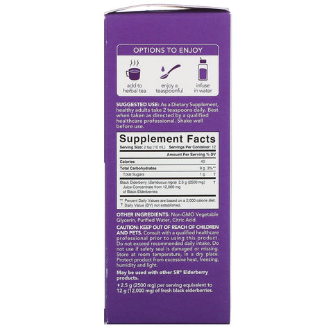 Sports Research, Jarabe de saúco y sambucus, 12 000 mg, 4 fl oz (120 ml)