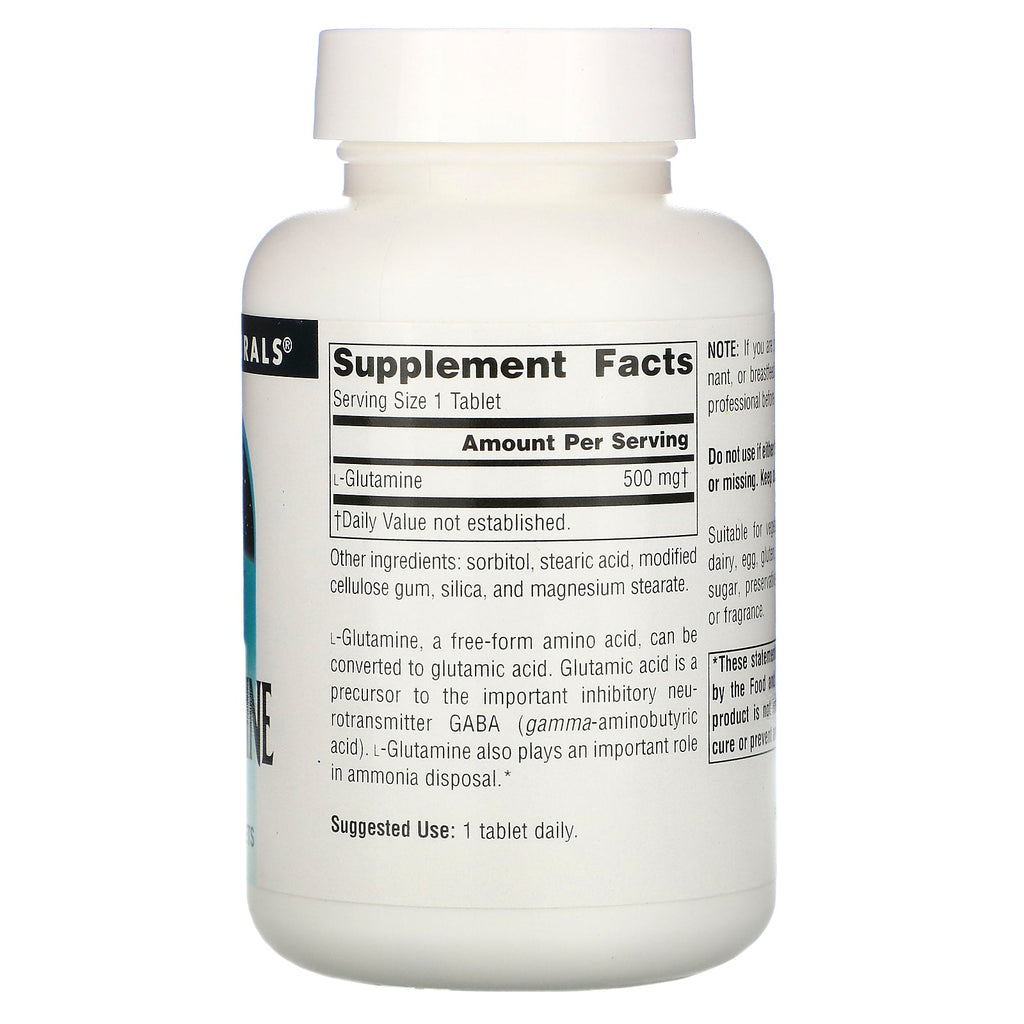 Source Naturals, L-Glutamine, 500 mg, 100 Tablets