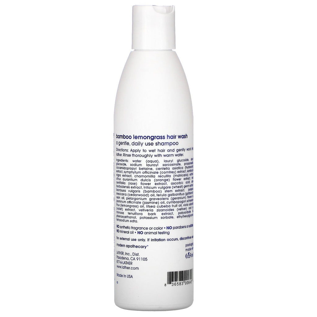 Lather, Bamboo Lemongrass Hair Wash, 8 fl oz (236 ml)