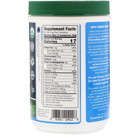 Grønne fødevarer, Matcha Green Tea Energy Blend af ceremoniel kvalitet, 11 oz (312 g)