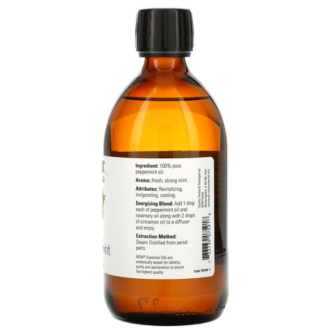 Nu fødevarer, æteriske olier, 100 % ren pebermynte, 16 fl oz (473 ml)