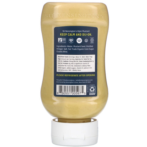 Sir Kensington's, mostaza Dijon, 9 oz (255 g)