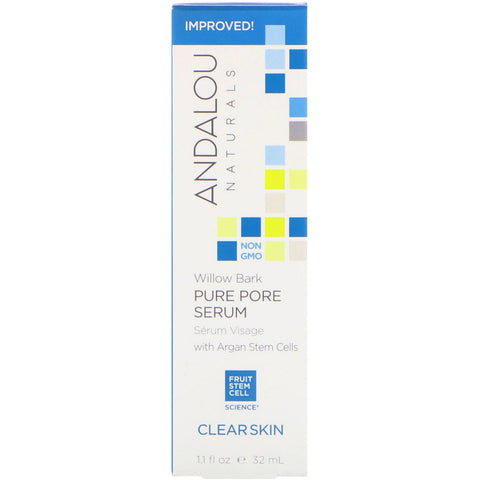 Andalou Naturals, Pure Pore Serum, Clear Skin, Willow Bark, 1,1 fl oz (32 ml)