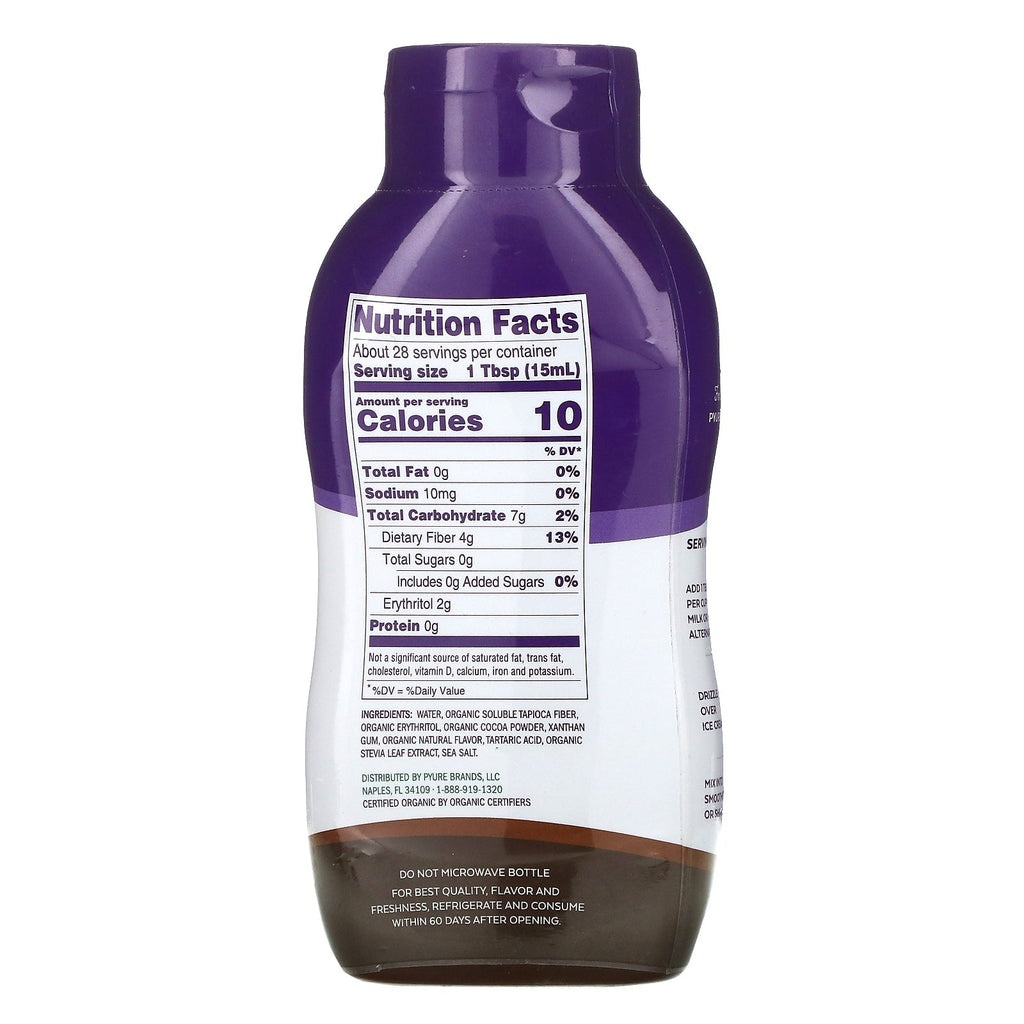 Pyure, sukkerfri sirup med chokoladesmag, 14 fl oz (415 ml)
