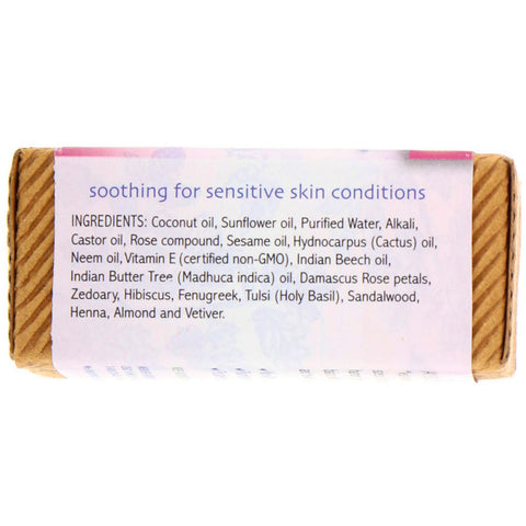 Auromere, Jabón ayurvédico, con neem, rosa del Himalaya, 2,75 oz (78 g)