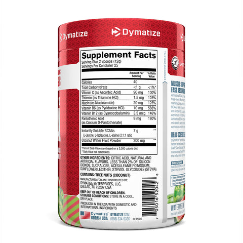 Dymatize Nutrition, atletens BCAA, vandmelon, 10,58 oz (300 g)