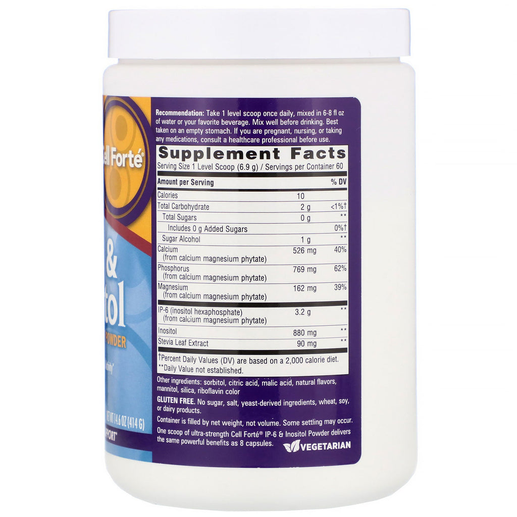 Nature's Way, Cell Forté, IP-6 &amp; Inositol, Ultra-Strength Powder, Citrus Flavored, 14,6 oz (414 g)