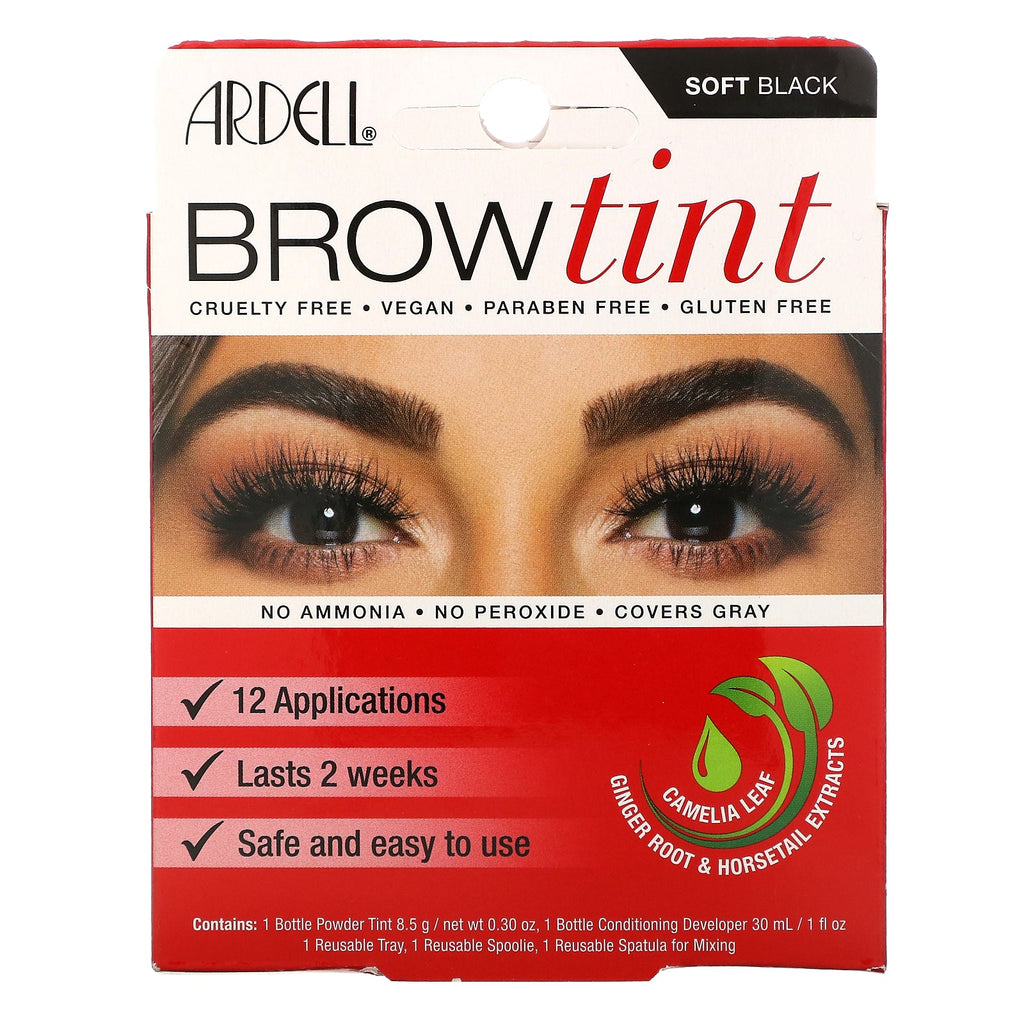 Ardell, Brow Tint, Soft Black, 5-delt sæt
