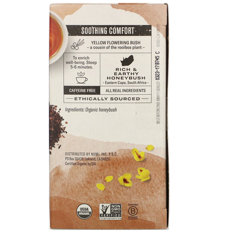 Numi te, urtete, honningbusk, koffeinfri, 18 teposer, 43,2 g (1,52 oz)