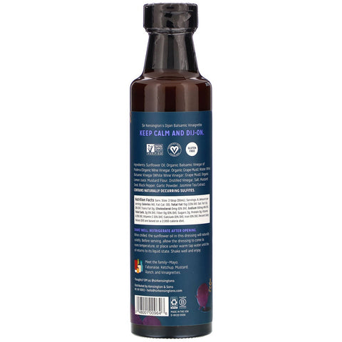 Sir Kensington's, vinagreta, balsámico de Dijon, 8,45 fl oz (250 ml)
