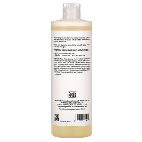 Nature's Gate, Gel de baño de girasol y granada, 473 ml (16 oz. líq.)