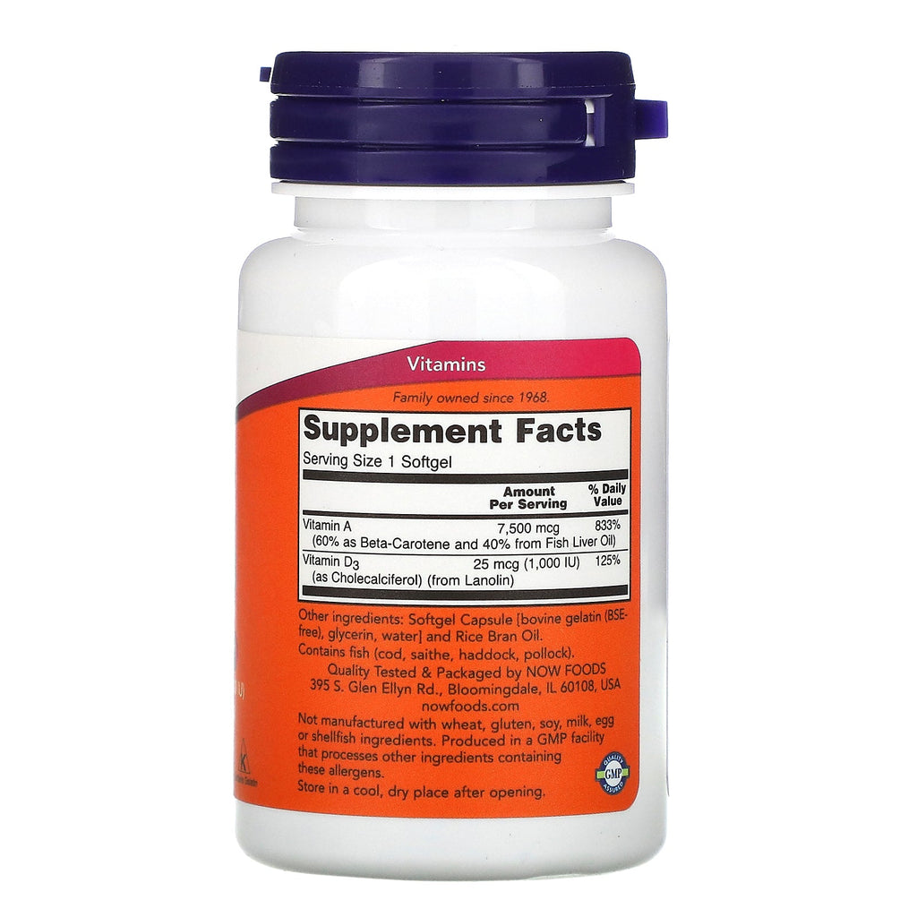 Now Foods, Ultra A &amp; D3, 100 Softgels