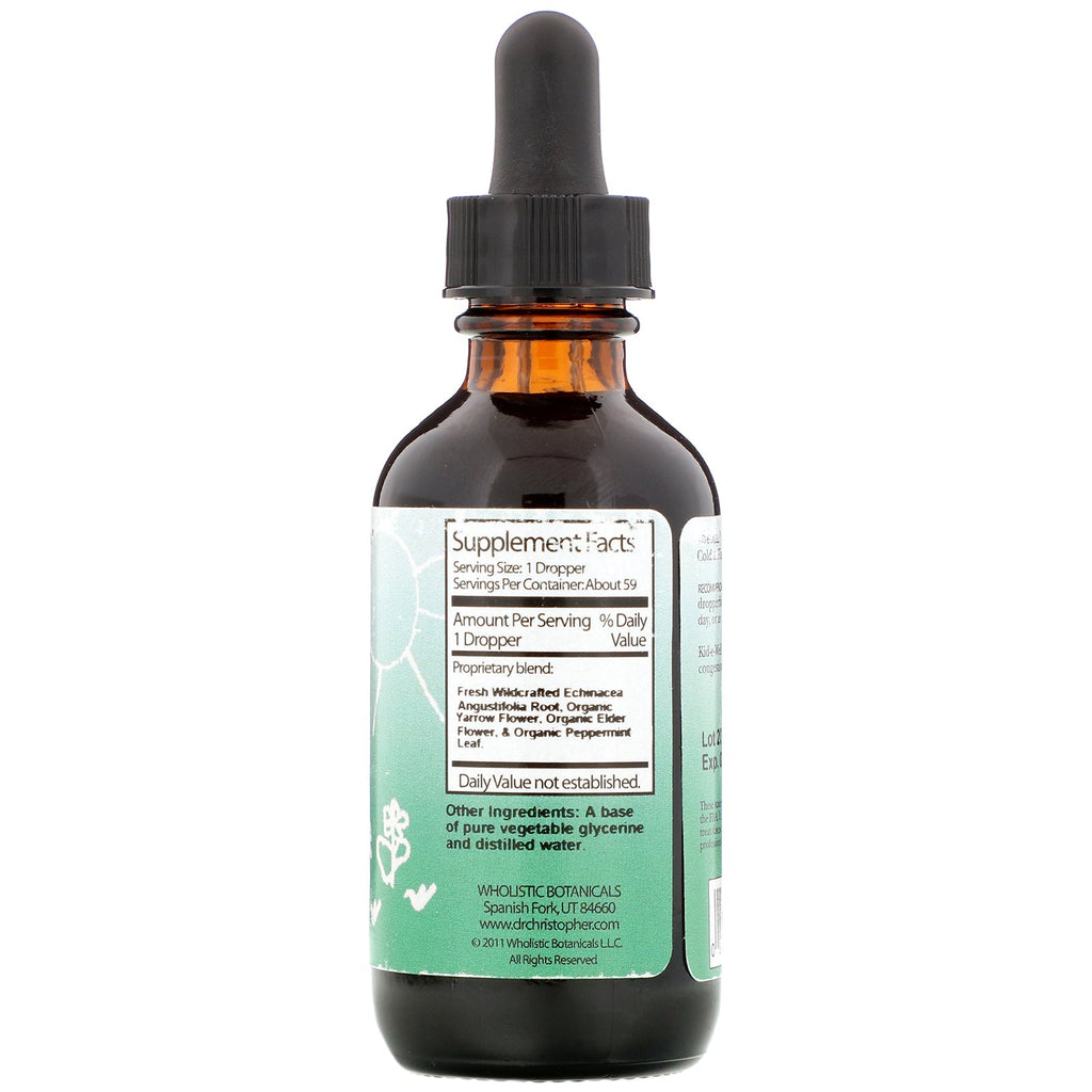 Christophers originale formler, Kid-e-Well, forkølelses- og influenzaformelekstrakt, 2 fl oz
