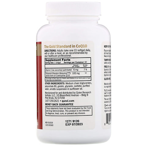 Qunol, Ubiquinol, Mega CoQ10, 100 mg, 60 Softgels