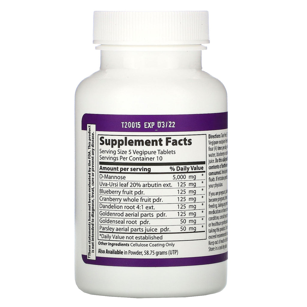Vibrant Health, U.T. Vibrance, 50 Vegipure Tablets