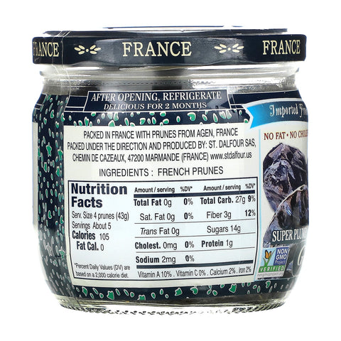 St. Dalfour, Ciruelas pasas francesas gigantes con hueso, 7 oz (200 g)