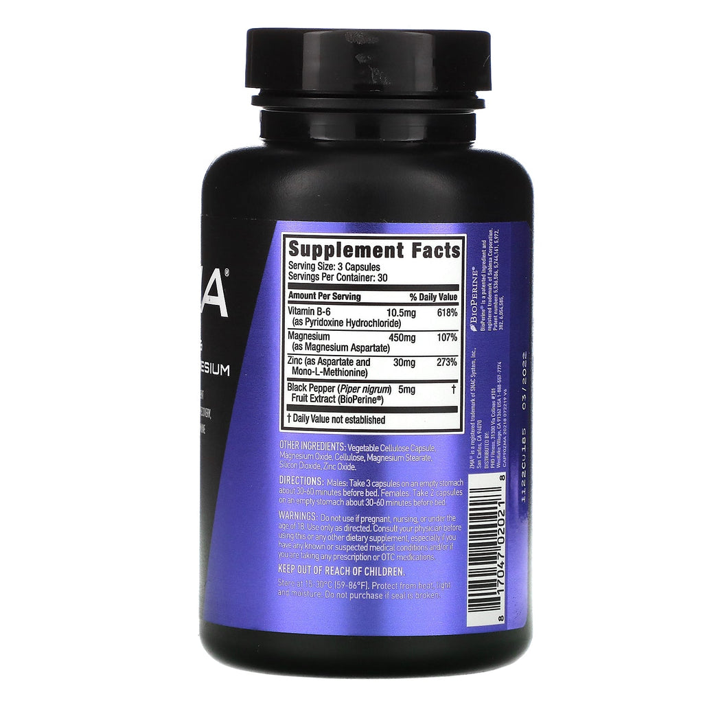 JYM Supplement Science, ZMA, Zink &amp; Magnesium, 90 vegetariske kapsler