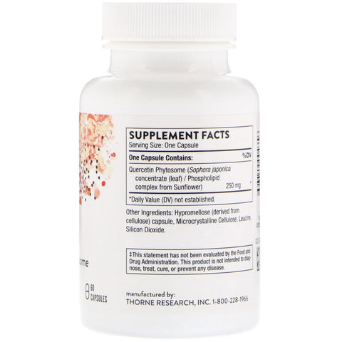 Thorne Research, Quercetin Phytosome, 60 kapsler